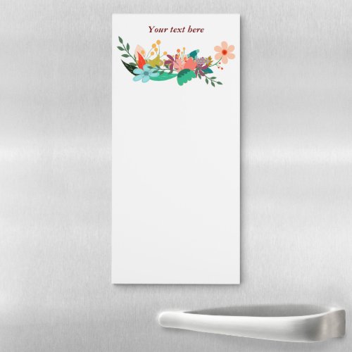 Floral Template customizable Magnetic Notepad