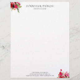 Floral Template Elegant Modern Simple Professional Letterhead