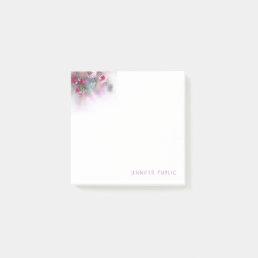 Floral Template Watercolor Colorful Roses Flowers Post-it Notes