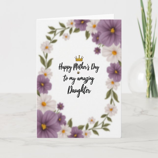 Floral Tender Mothers Day Card (Front)