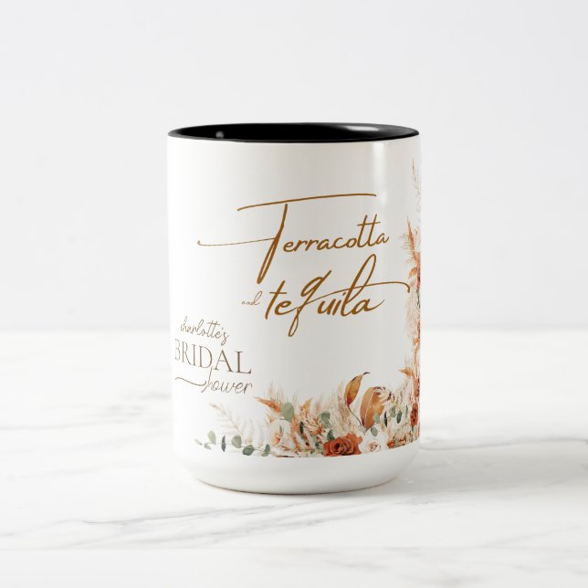 Floral Terracotta and Tequila Bridesmaid Mug (Center)