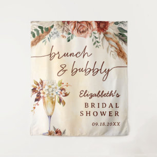 Floral Terracotta Boho Bridal Shower  Tapestry