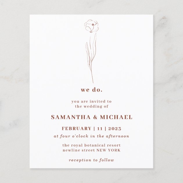 Floral Terracotta Indie Botanical we do budget Flyer