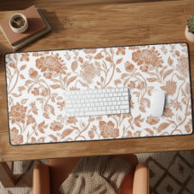 Floral Terracotta Toile Pattern