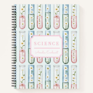 Floral Test Tube Science Notebook