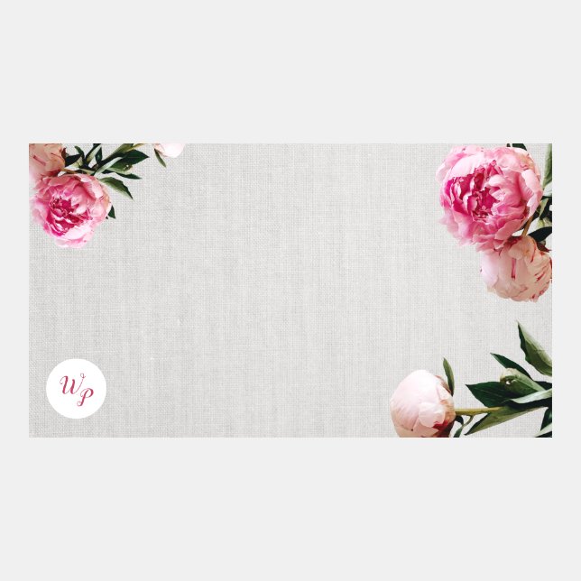 Floral Textured Zoom Virtual Background (Front)