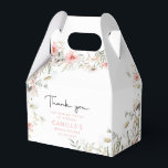 Floral Thank You  Bridal Shower Favor Boxes<br><div class="desc">These Floral Thank You Bridal Shower Favor Boxes feature a charming watercolor design with delicate wildflowers in blush pink, sage green, and peach tones. Perfect for a rustic spring or summer bridal shower, these botanical-inspired favor boxes add a thoughtful and elegant touch, expressing gratitude to your guests with a hint...</div>