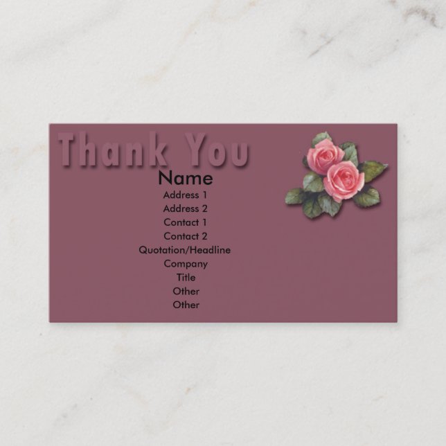 Floral Thank You Card (Front)