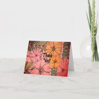 Floral Thank You Card