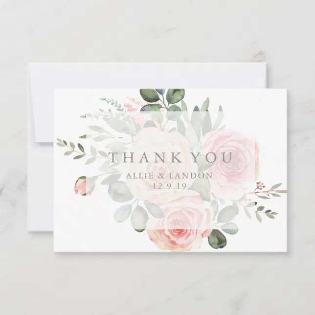 Floral Thank You Card | Zazzle