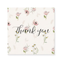 floral thank you card