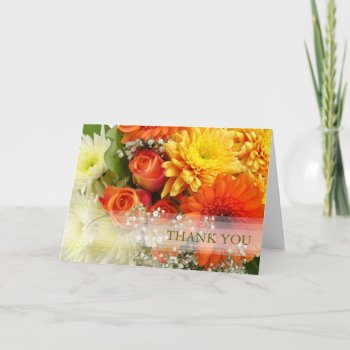 Floral Thank You Card by BluePlanet at Zazzle