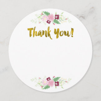 Floral Thank You Card