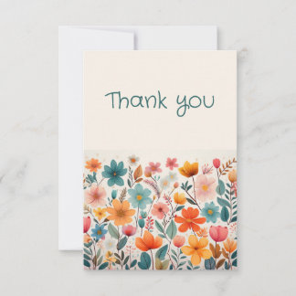 Floral Thank You Card