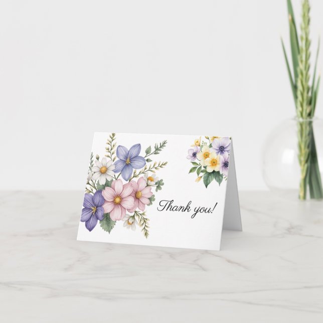 Floral Thank You Card #1 (Front)