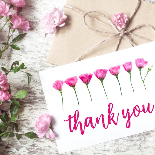 Floral thank you card for teacher flowers card (Creator Uploaded)