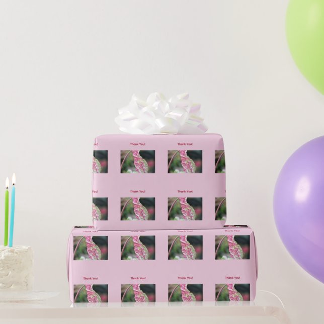 Floral Thank You Card Wrapping Paper (Party Gifts)