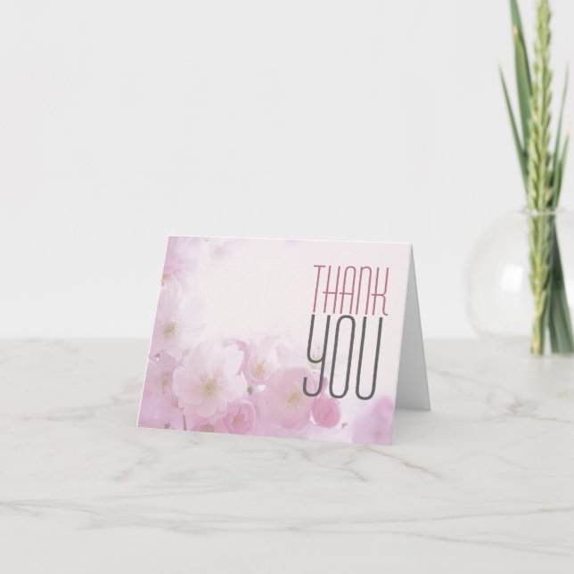 Floral Thank You Elegant Modern Plain Modern (Front)