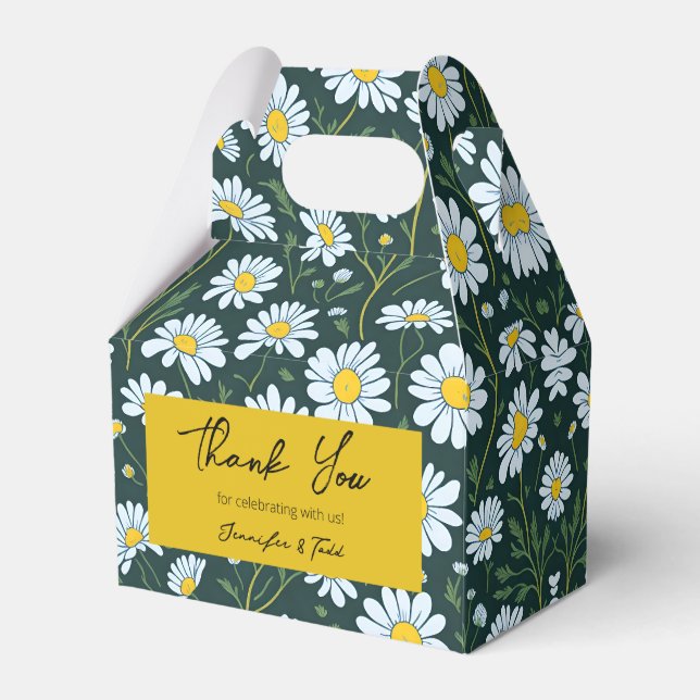 Floral Thank You Favor Boxes  (Front Side)