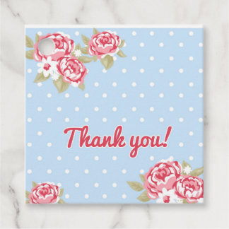 Floral Thank You Favor Tags