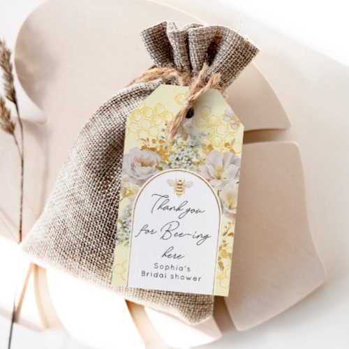 Floral Thank you for beeing here bridal shower Gift Tags