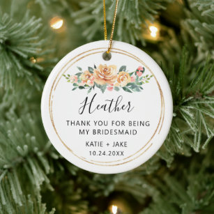 personalized bridesmaid ornaments