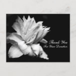 Floral Thank You For Your Donation Customizable C Postcard at Zazzle