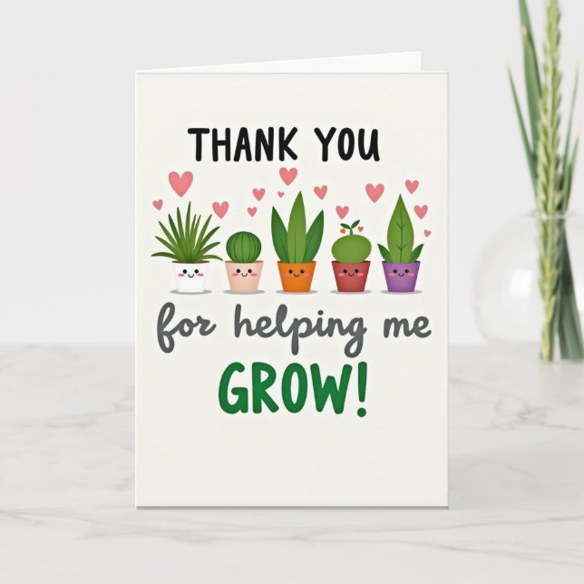 Floral Thank You Grow Card (Front)