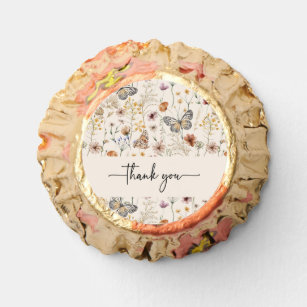 Floral Thank You Hershey's Candy Favors