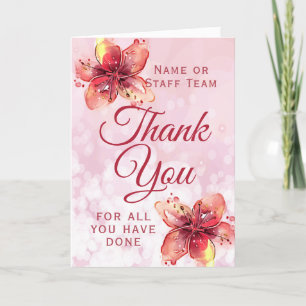 Floral Thank You Lily Appreciation Card
