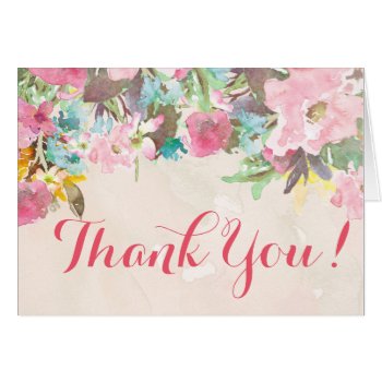 Floral Thank You Note by MakinMemoriesonPaper at Zazzle