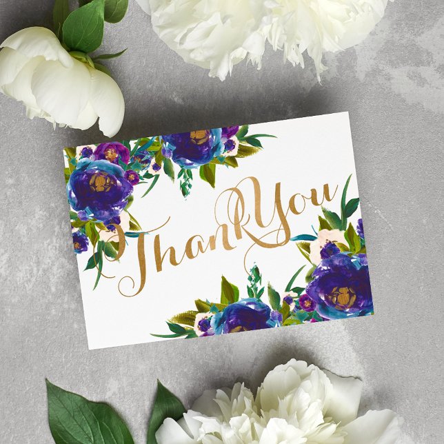 Floral Thank You Note Card (Creator Uploaded)
