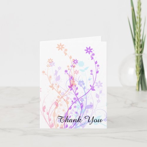 Floral Thank You Notecard