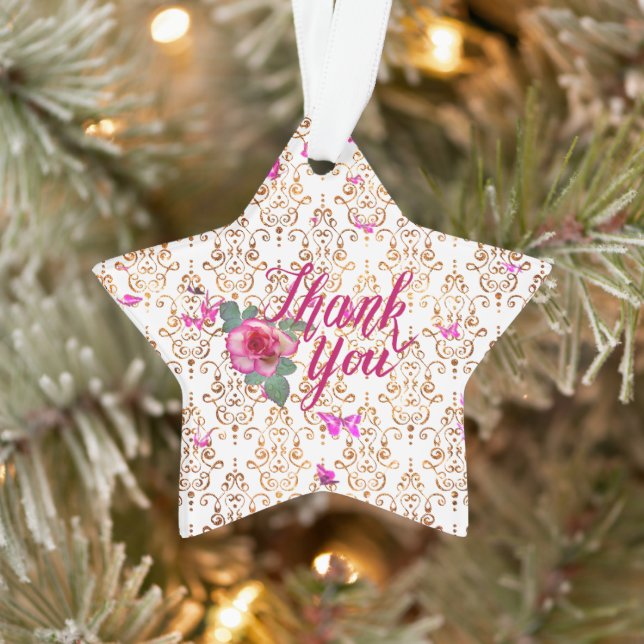 Floral Thank You Ornament (Tree)