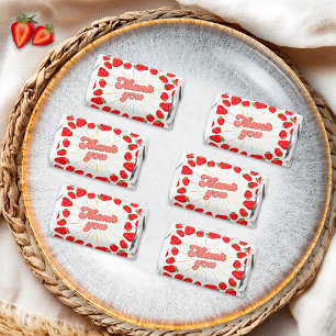 Floral Thank You Red Strawberry Theme Party Favors