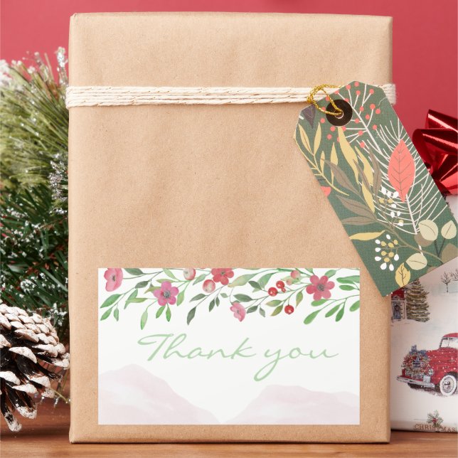 Floral Thank you sticker 🌸 (Holiday)