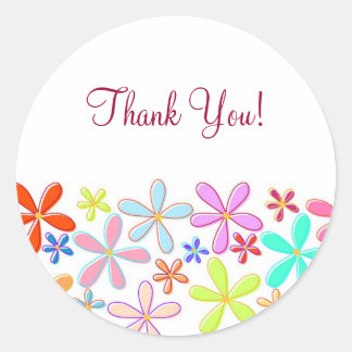 Floral Thank You Stickers