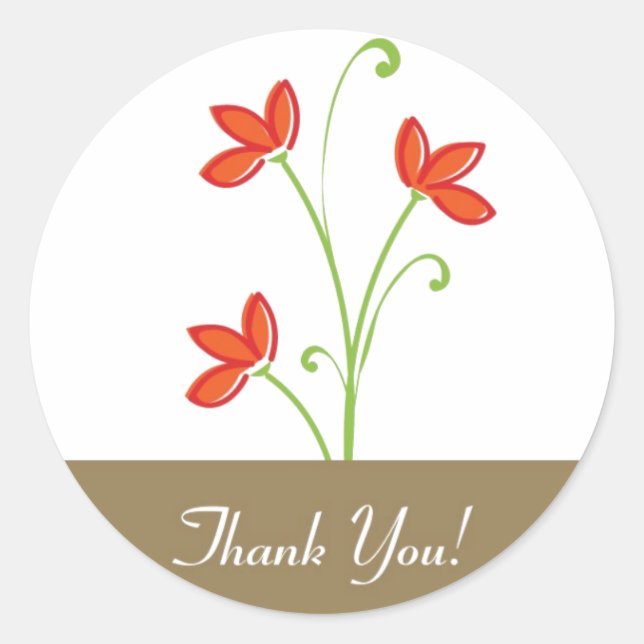 Floral Thank You Stickers (Front)
