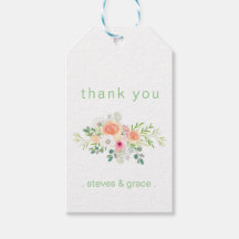 Floral Thank you tags - Summer Elegance Collection