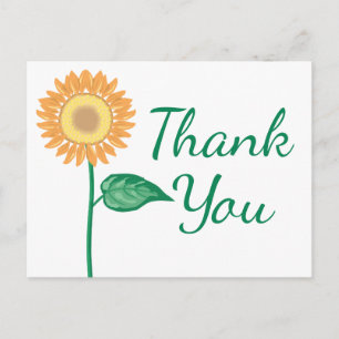 Floral Thank You Watercolor Purple Flower Postcard