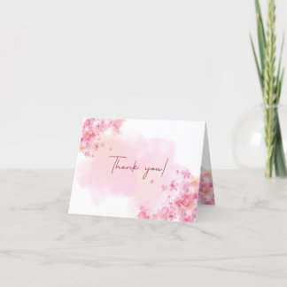 Floral Thank You Wedding Card