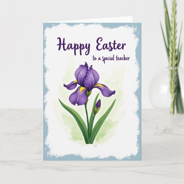 Floral Thanks Teacher Card (Front)