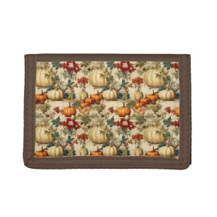 Floral Thanksgiving Vintage Pattern (10) Trifold Wallet