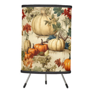 Floral Thanksgiving Vintage Pattern (10) Tripod Lamp