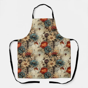 Floral Thanksgiving Vintage Pattern (11) Apron