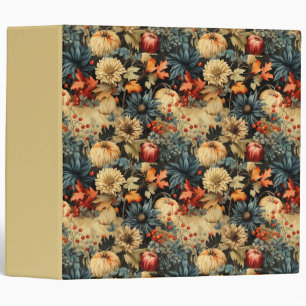 Floral Thanksgiving Vintage Pattern (12) 3 Ring Binder