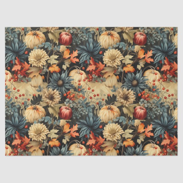 Floral Thanksgiving Vintage Pattern (12) Tissue Paper (Front)