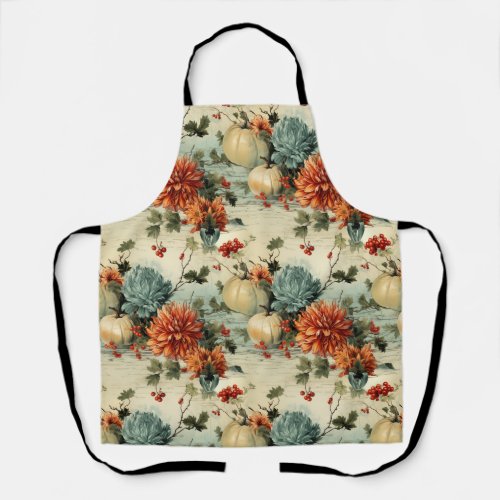 Floral Thanksgiving Vintage Pattern 1 Apron