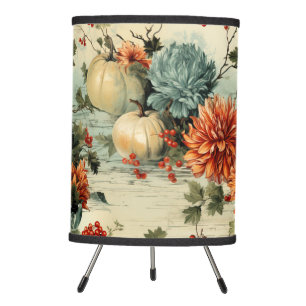 Floral Thanksgiving Vintage Pattern (1) Tripod Lamp