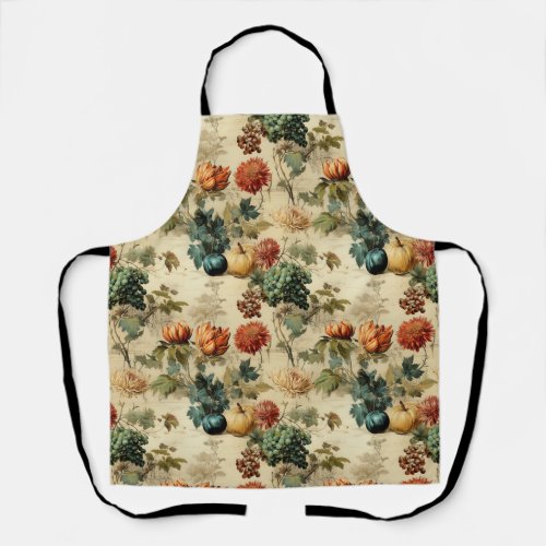 Floral Thanksgiving Vintage Pattern 2 Apron